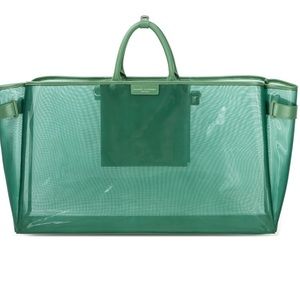 Brandon Blackwood Market Tote, Green Mesh, Like New